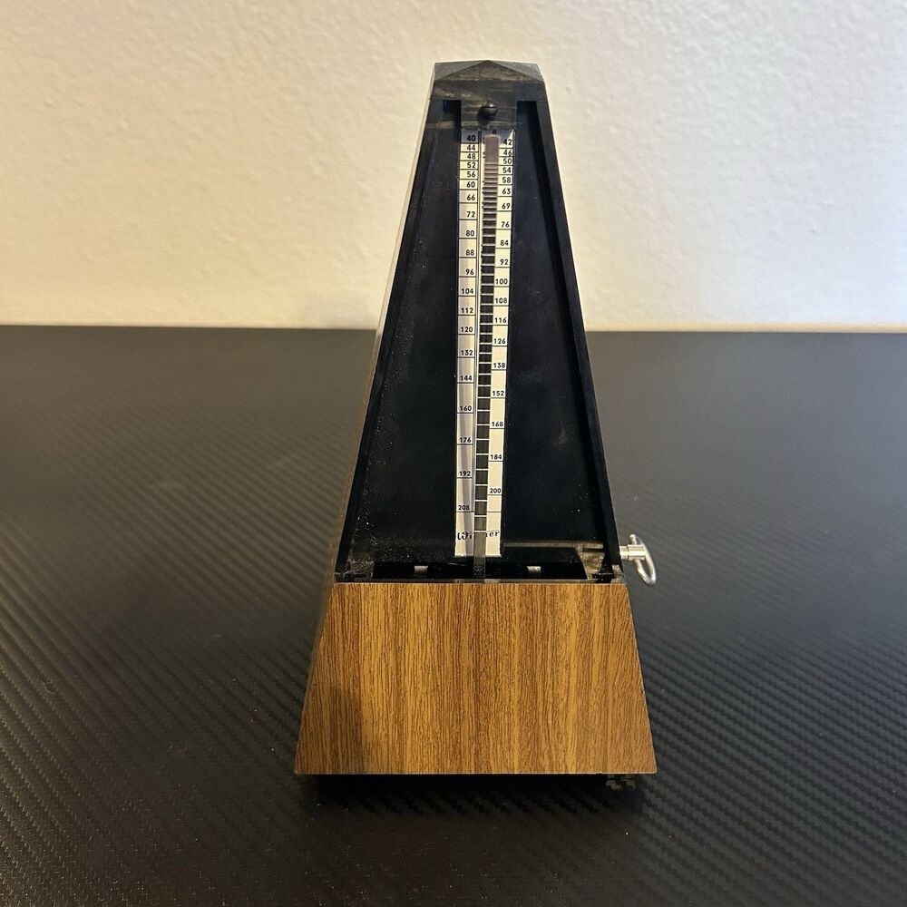 VTG Vintage Wittner Metronome Wind-Up Wood Finish West Germany AS-IS / Untested